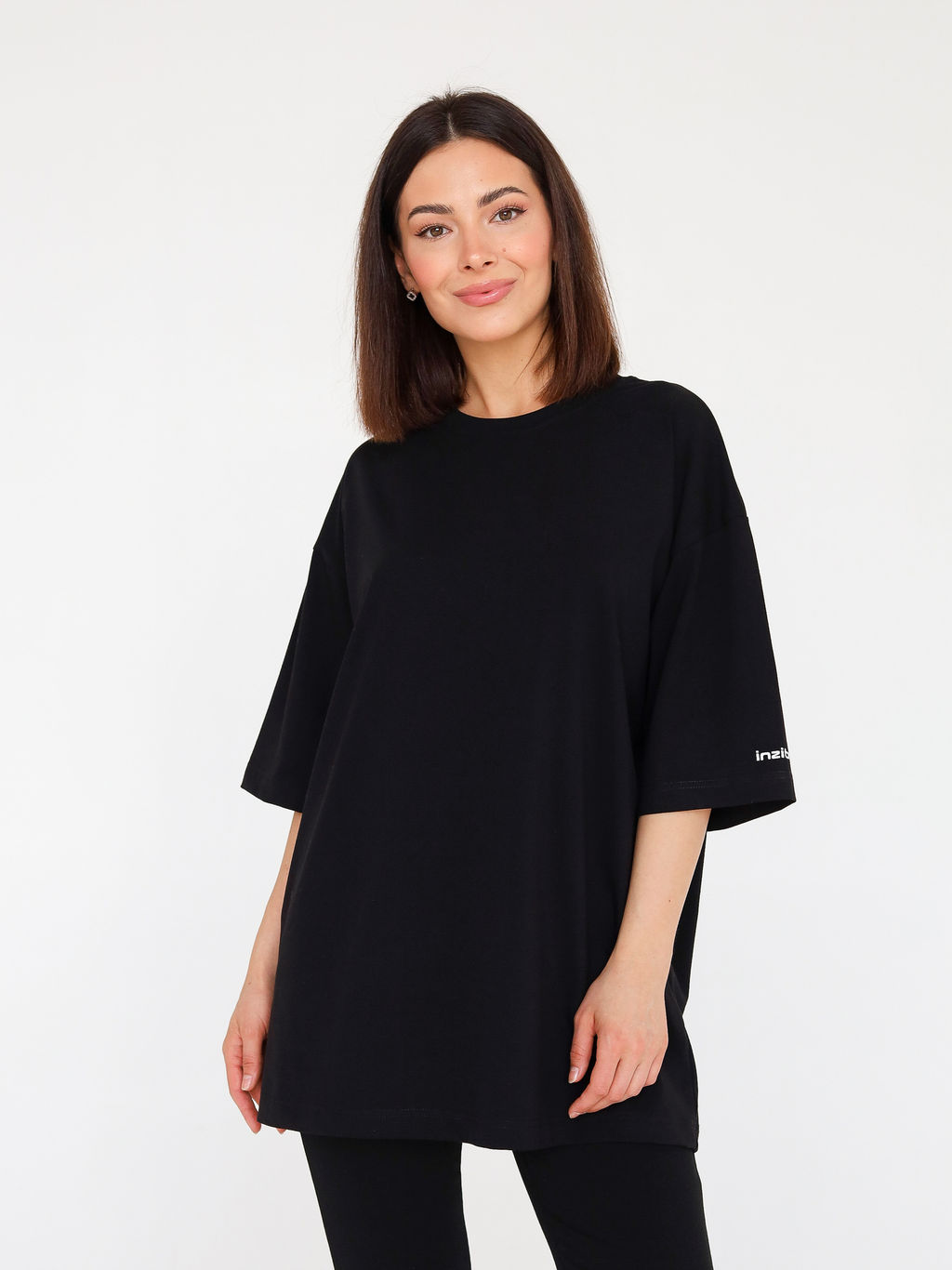 Футболка овер unisex, черная - Inzibe фото 9