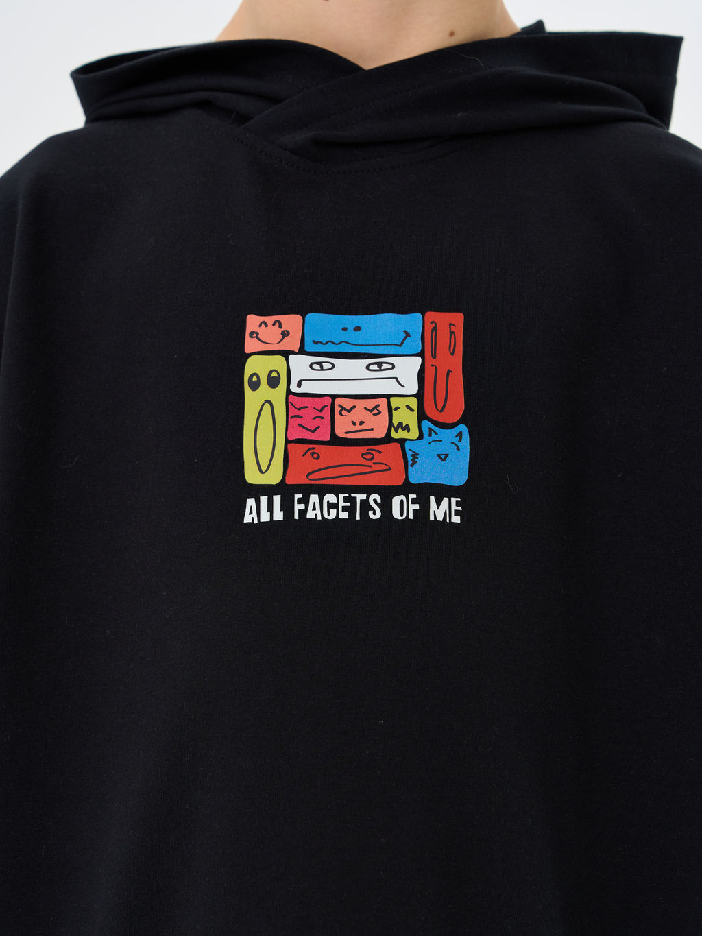 Худи облегченное Уголь с принтом 7+ - Bungly фото 4