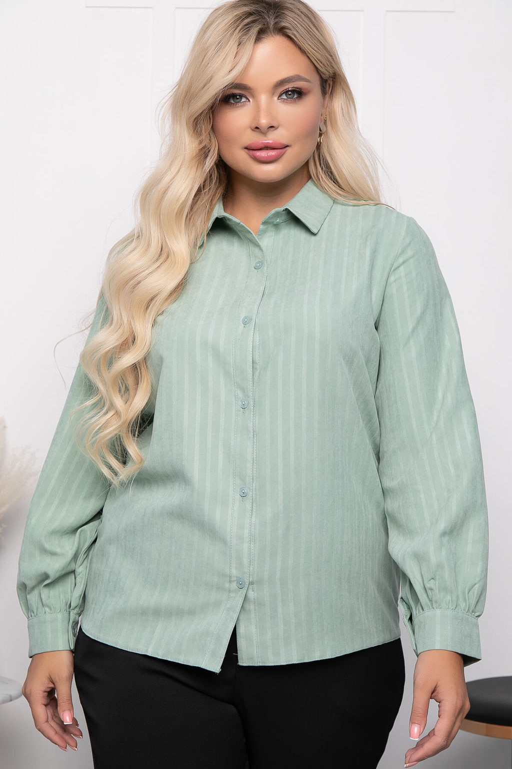 Рубашка Арета (фисташка) Б7359 - Lt collection фото 4