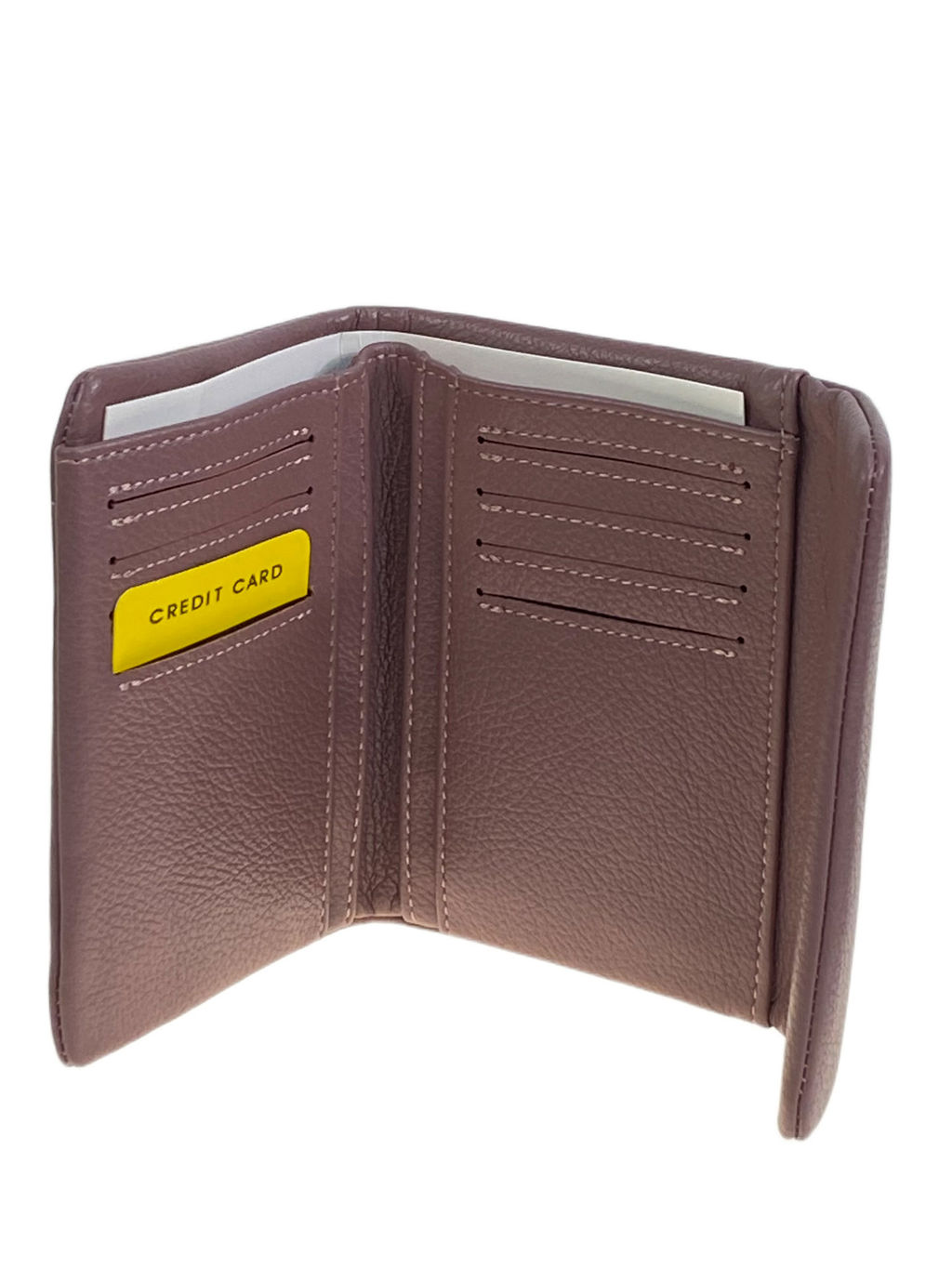 Женское портмоне из натуральной кожи, цвет пудра - Greta фото 2