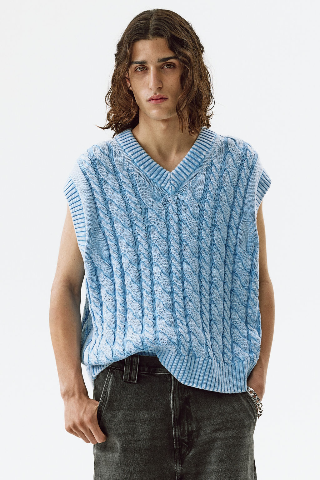 Su?ter sin mangas de algod?n Relaxed Fit - H&m фото 3