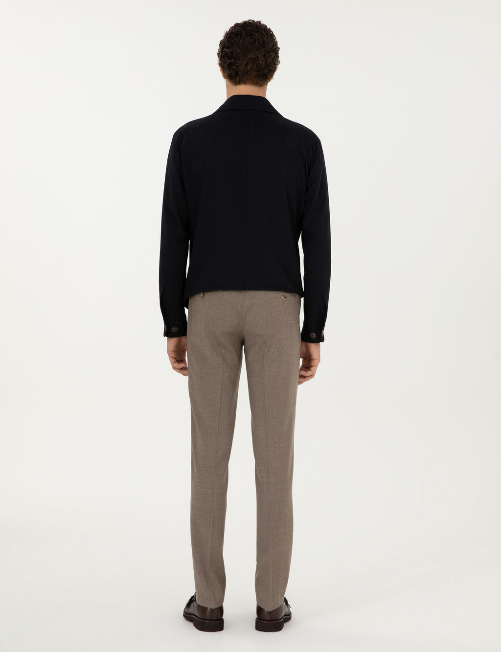 Брюки из светло-коричневой ткани узкого кроя - Cacharel фото 4