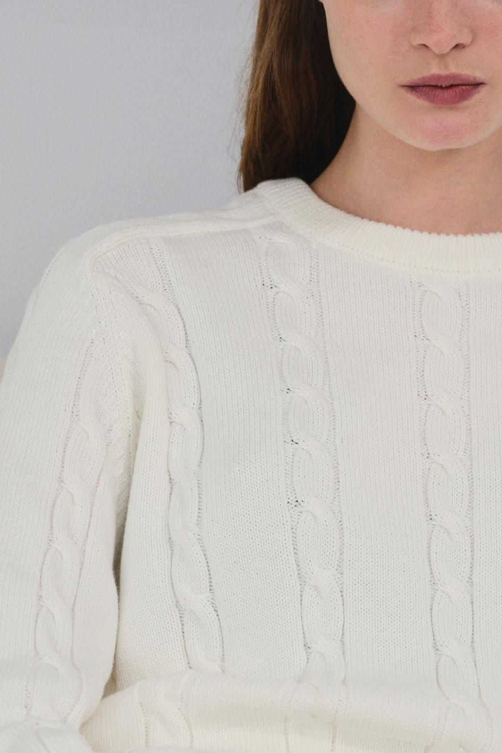 CABLE-KNIT SWEATER - Zara фото 2