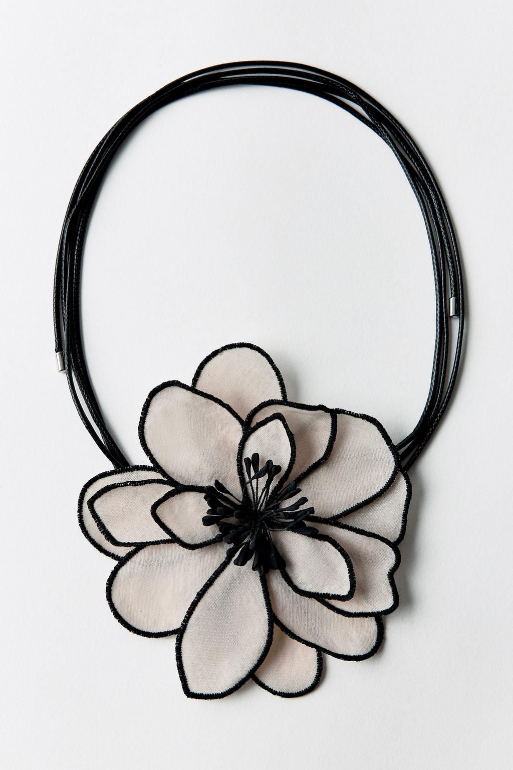 CORD NECKLACE WITH FLOWER - Zara фото 7