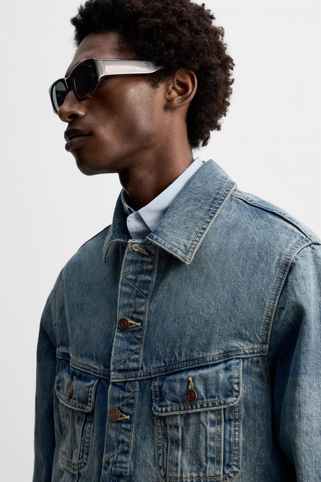 SELVEDGE DENIM JACKET - Zara фото 5