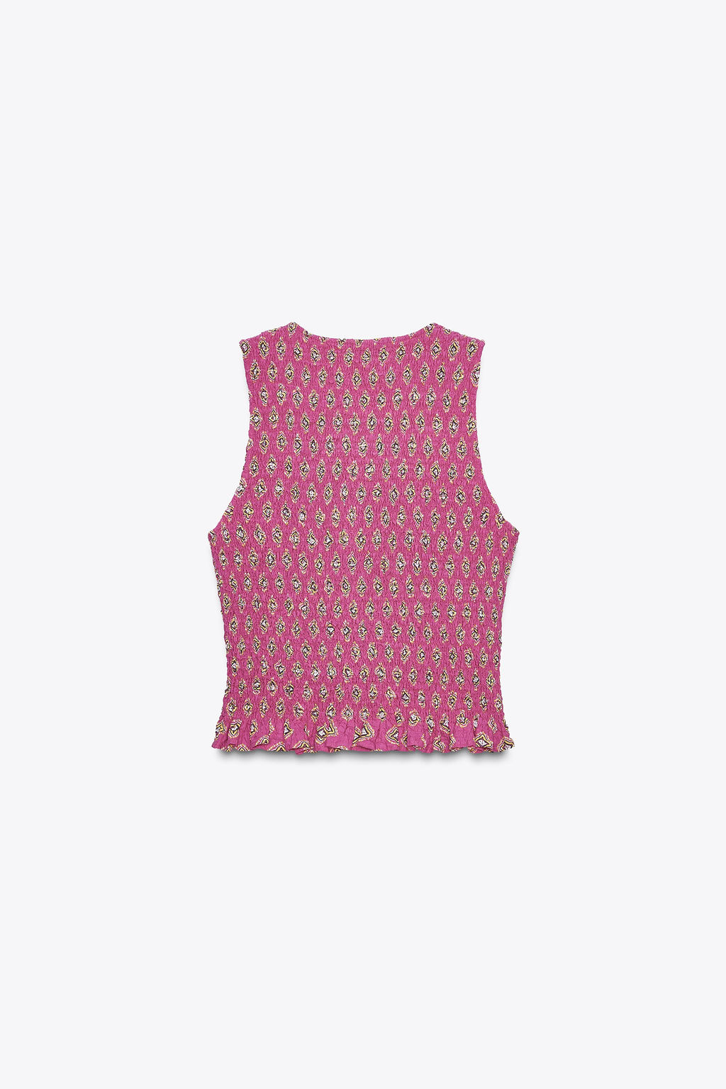SMOCKED PRINT TOP - Zara фото 7