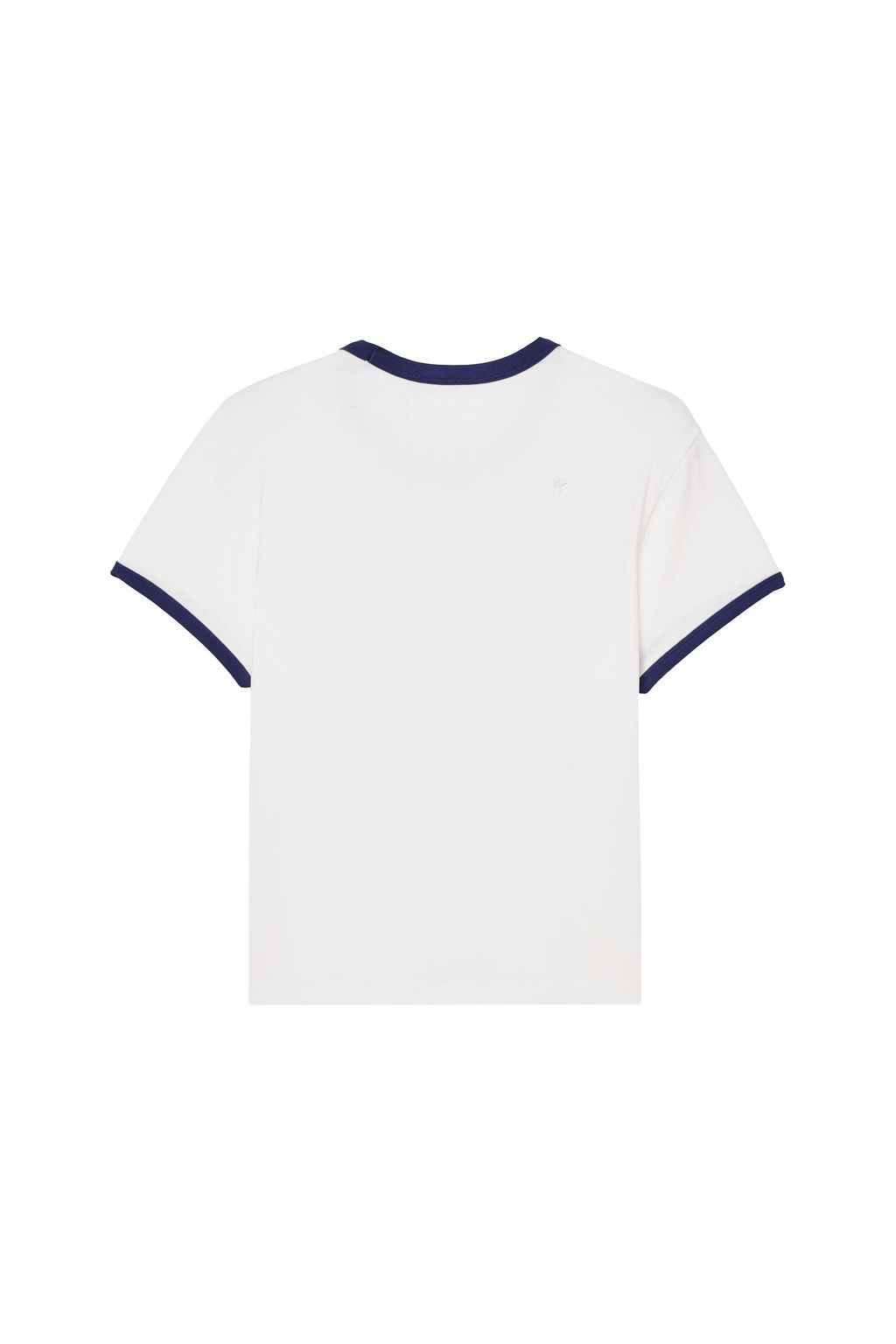 CAMISETA SLIM FIT RIB CONTRASTE / Blanco roto