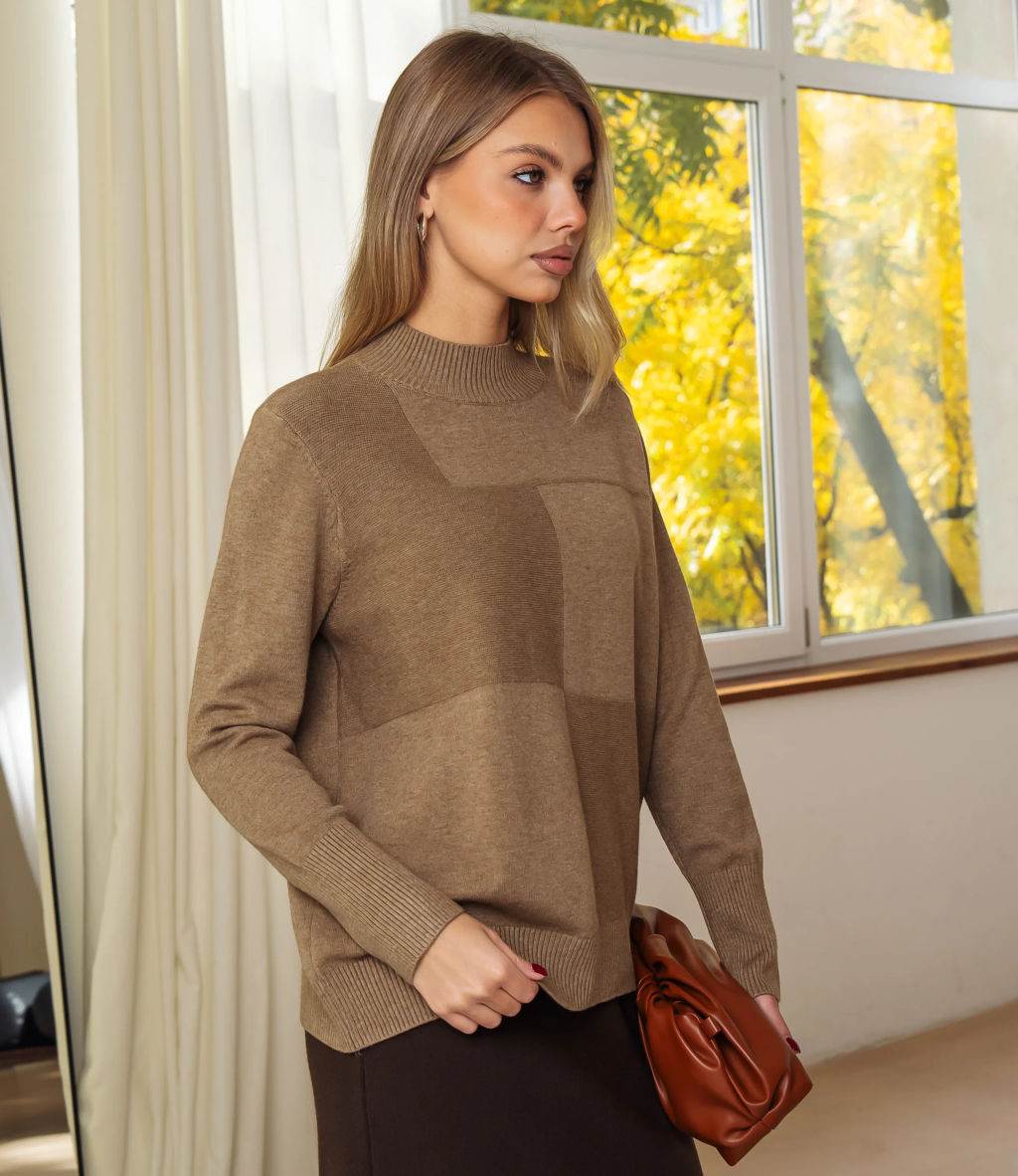 Водолазка #КТ7009 (1), тёмно-бежевый - Dommod фото 2