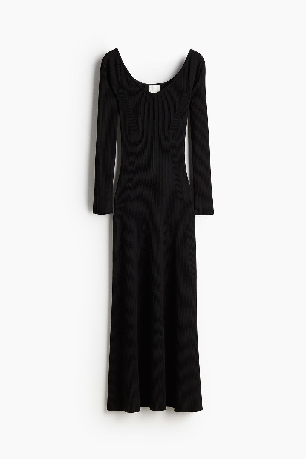 Vestido off-the-shoulder en punto de canale - H&m фото 8