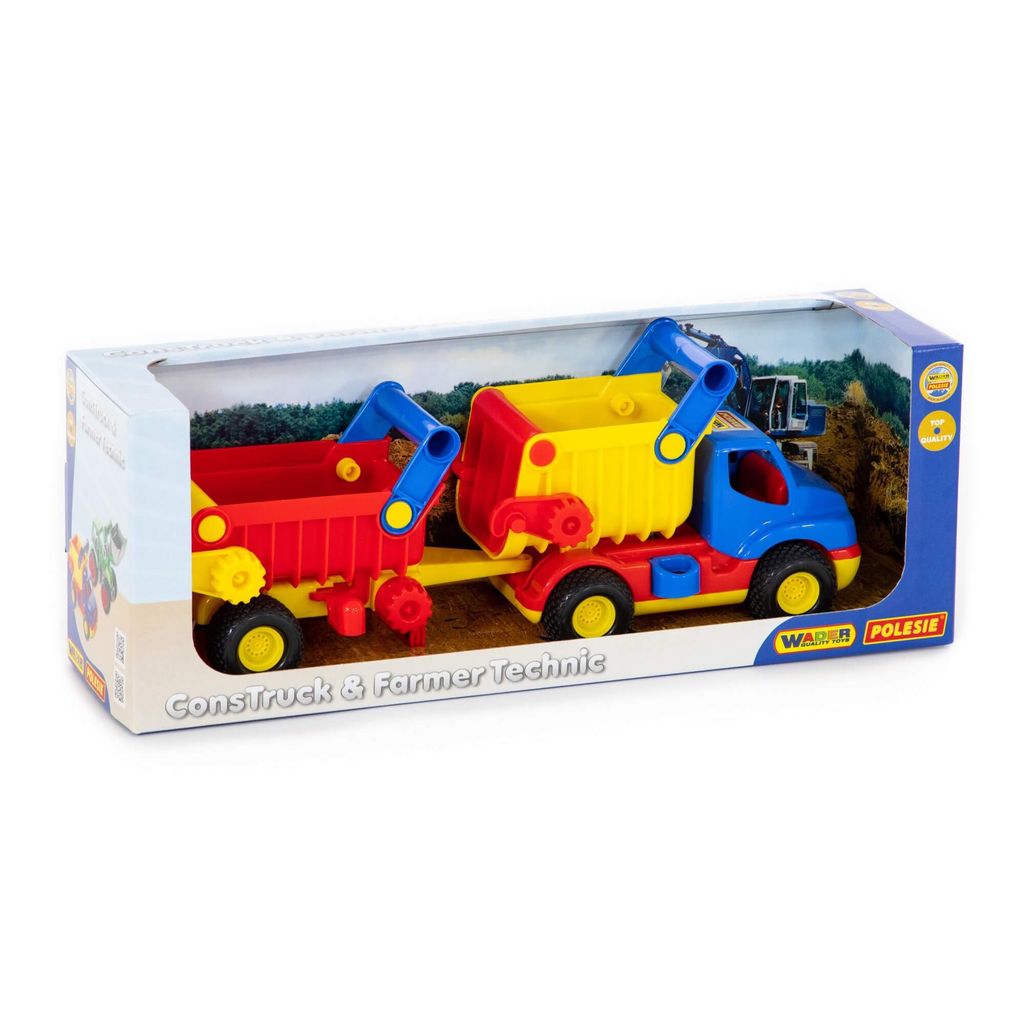 КонсТрак, автомобиль-самосвал с полуприцепом (в коробке) - Полесье фото 7