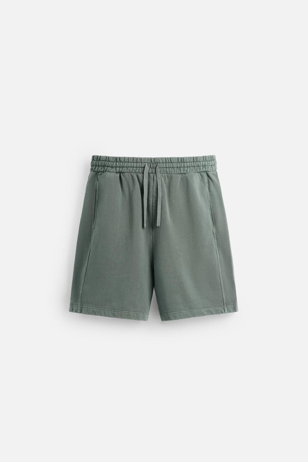 WASHED RELAXED FIT JOGGER BERMUDA SHORTS - Zara фото 46
