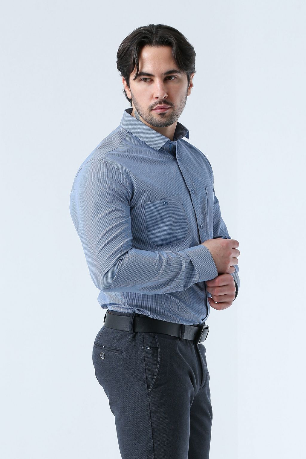 Мужская рубашка 21.10-т-02 - Nicolo angi фото 2