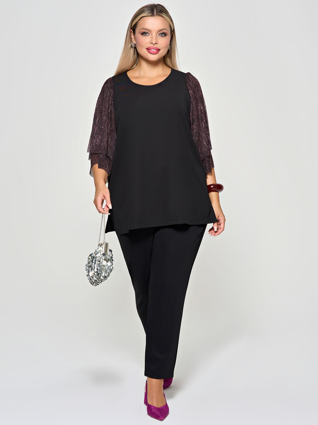 Футболка 0208-2 чёрный - Dora фото 116