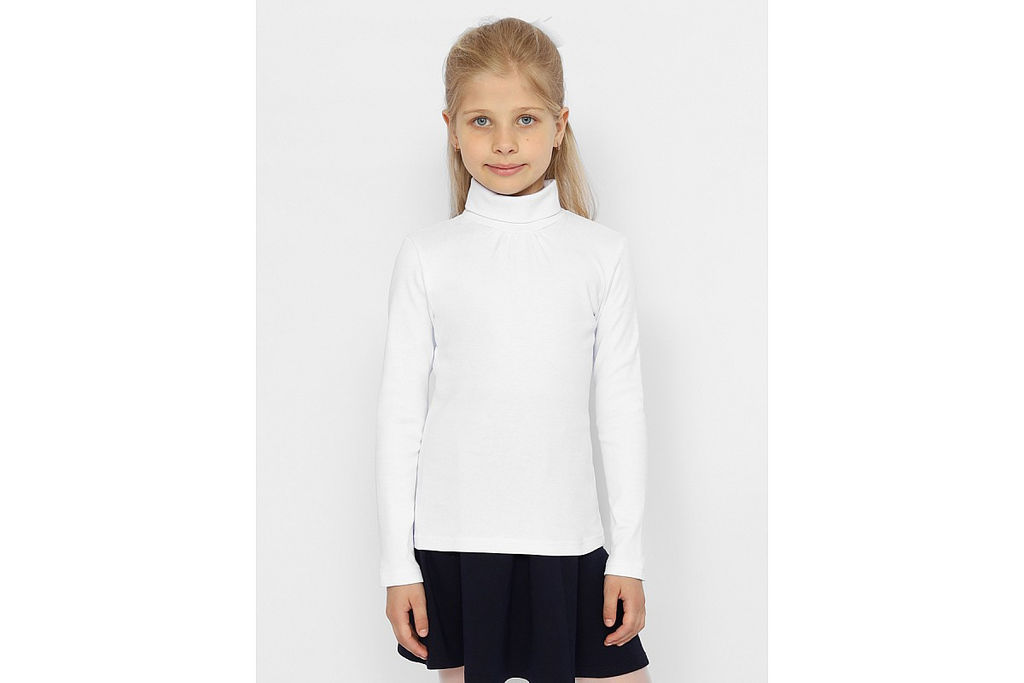 CRB wear/CWJG 63187-20 Водолазка для девочки,белый/Ex.Cherubino  фото 3