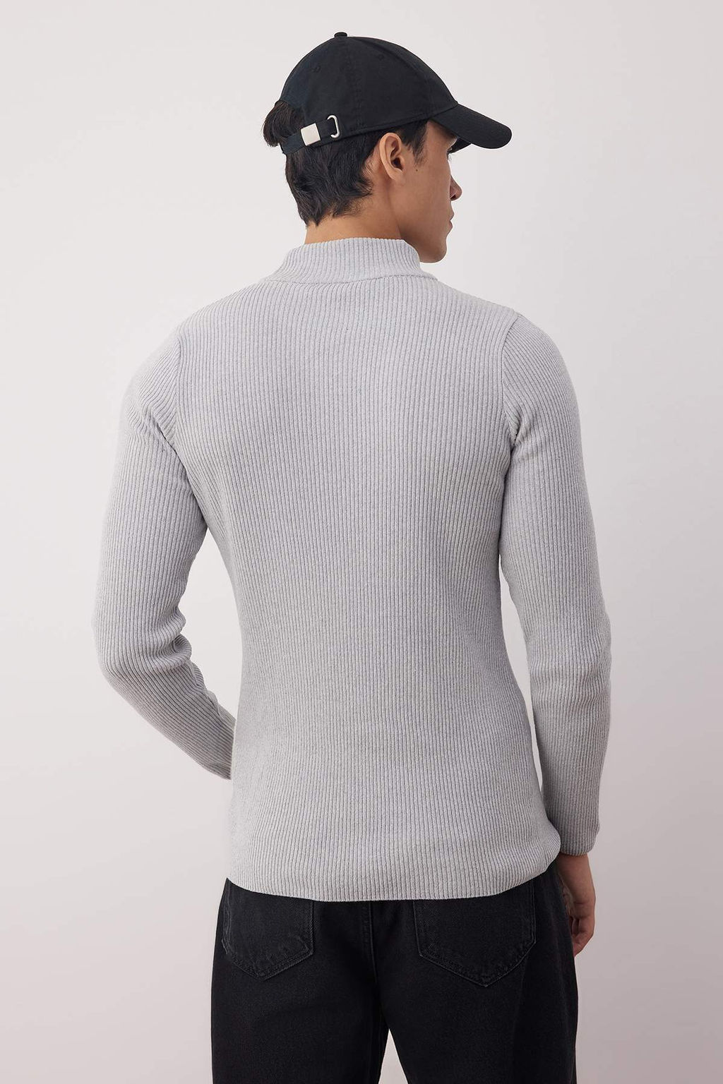 TRENDYOL MAN Ekru Slim Fit Pamuklu Yar?m Bal?kc? Yaka Fitilli Orgu Kazak TMNAW21KZ0568 - Trendyolmilla фото 87