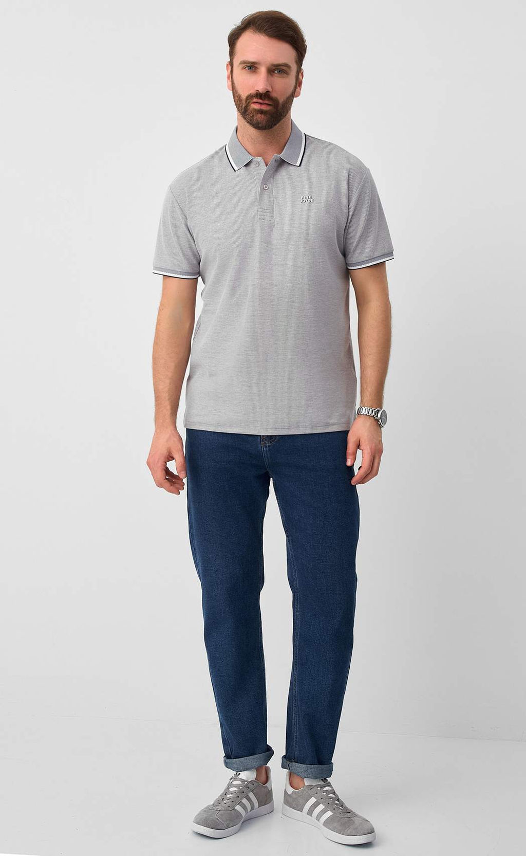 Поло муж. F511-07-815 grey - Fine joyce фото 10
