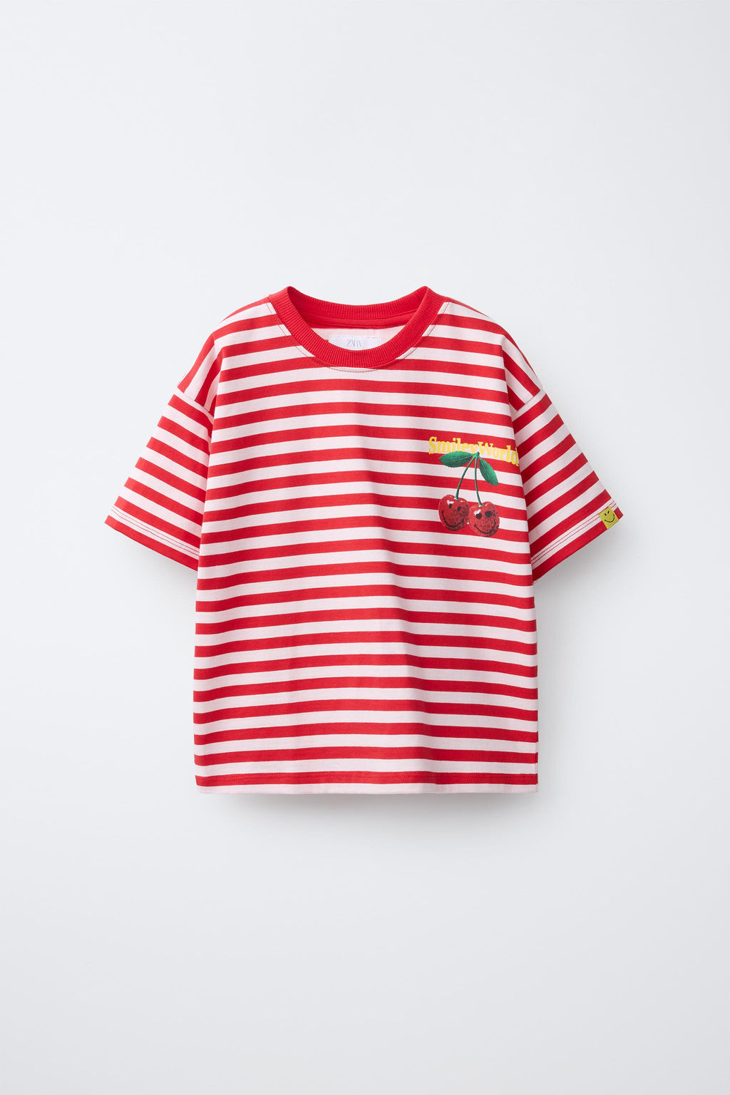 CAMISETA ESTAMPADO RAYAS CEREZAS SMILEYWORLD ® / rayas - Zara фото 2