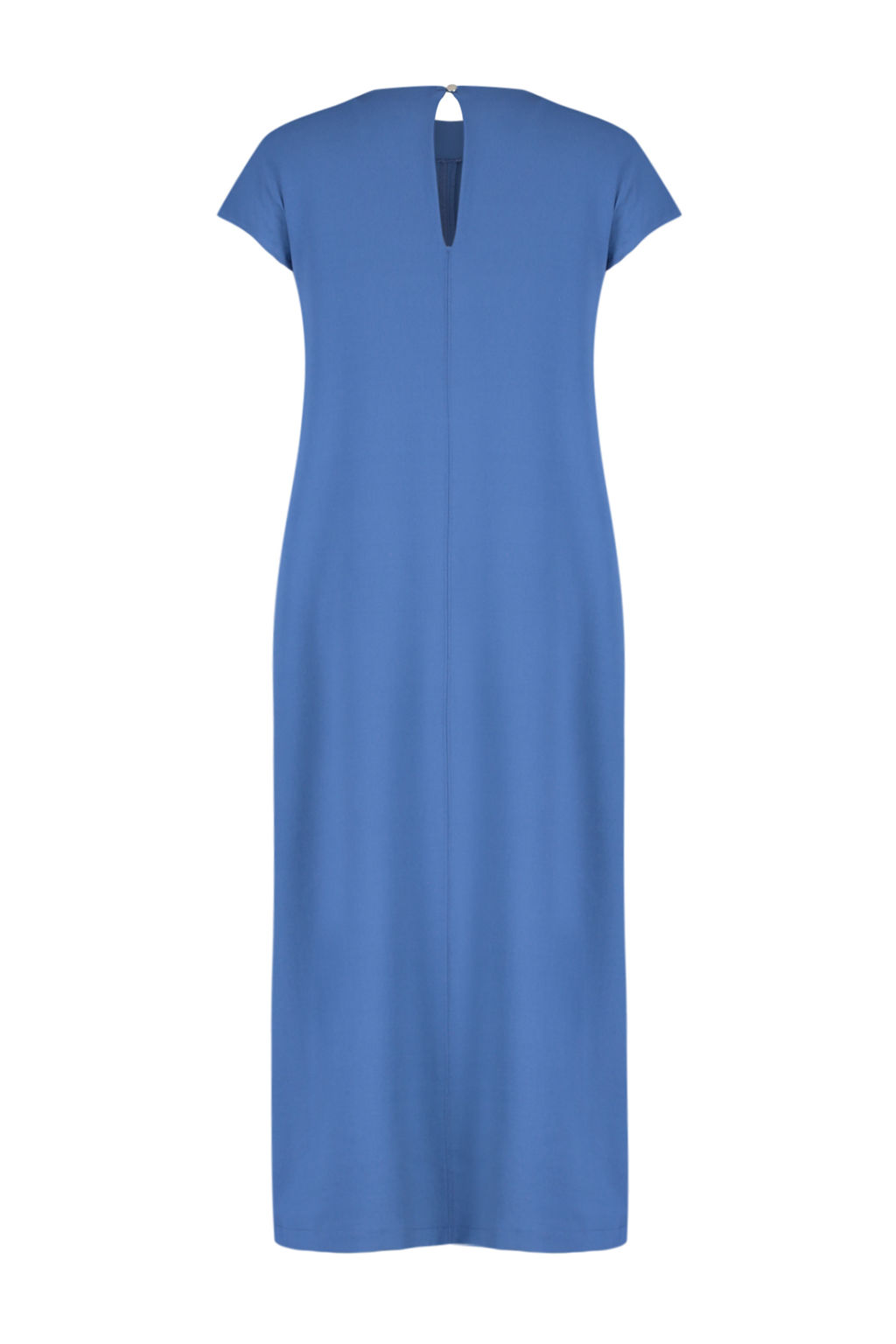 Mavi Duz Kesim Bisiklet Yaka Cep Detayl? Aerobin Midi Dokuma Elbise TWOSS24EL00670 - Trendyolmilla фото 8