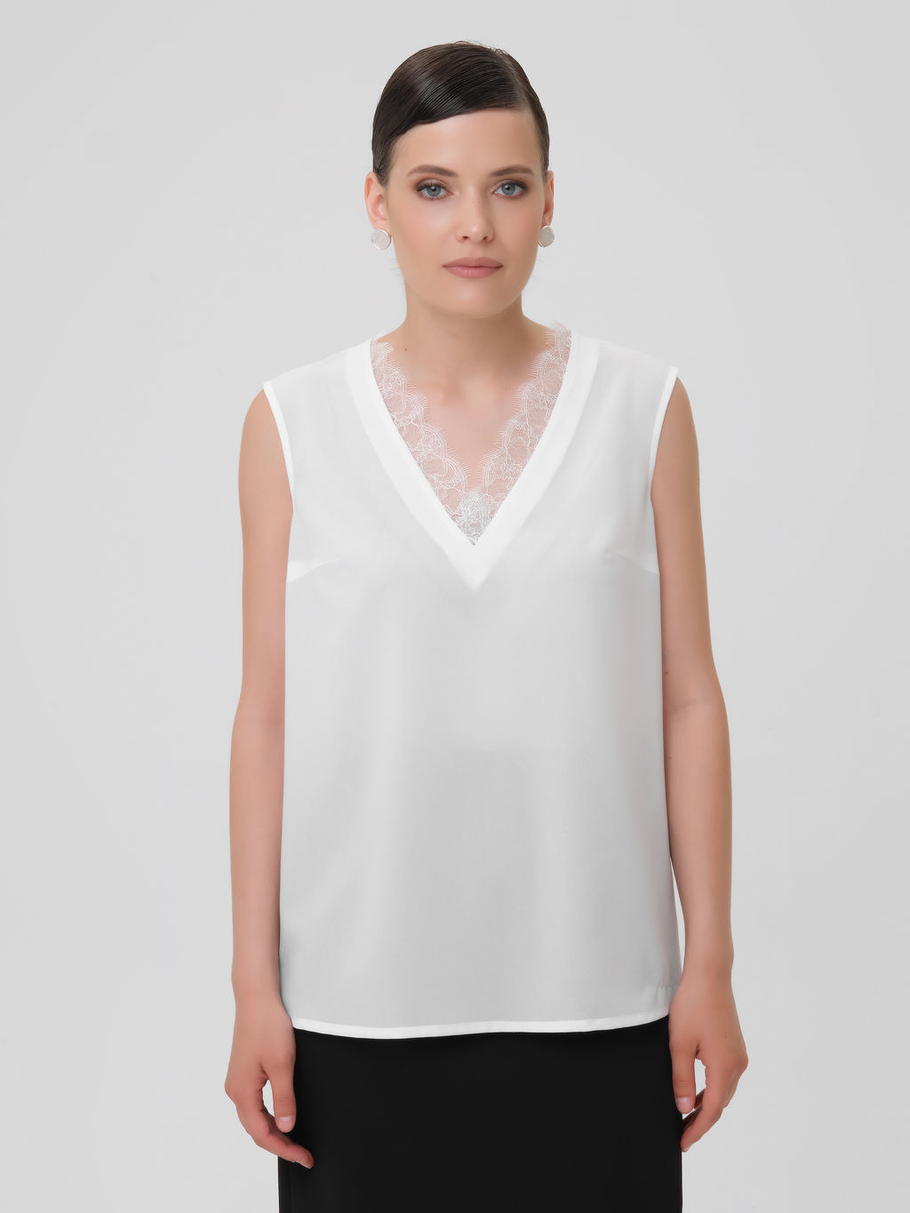 Блузка с кружевом - Stilla фото 3