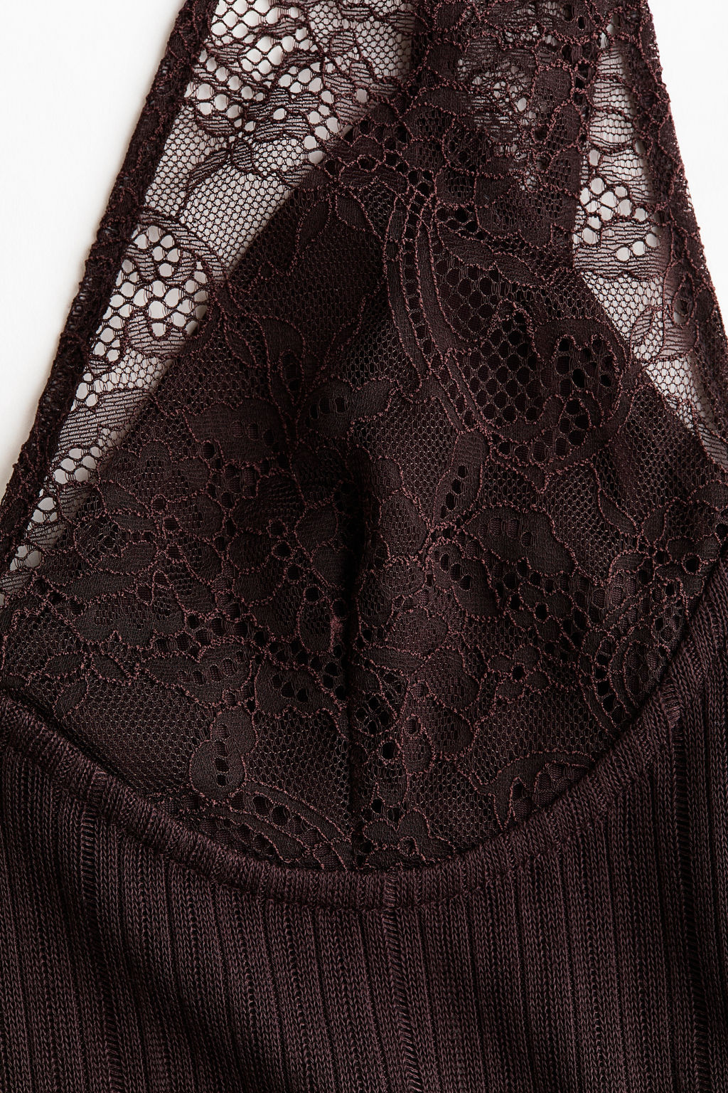 Top en punto de canal? con detalle de encaje - H&m фото 6