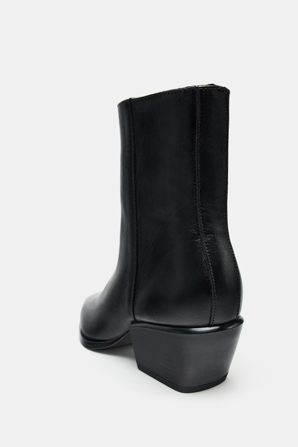 WIDE LEATHER ANKLE BOOTS - Zara фото 6