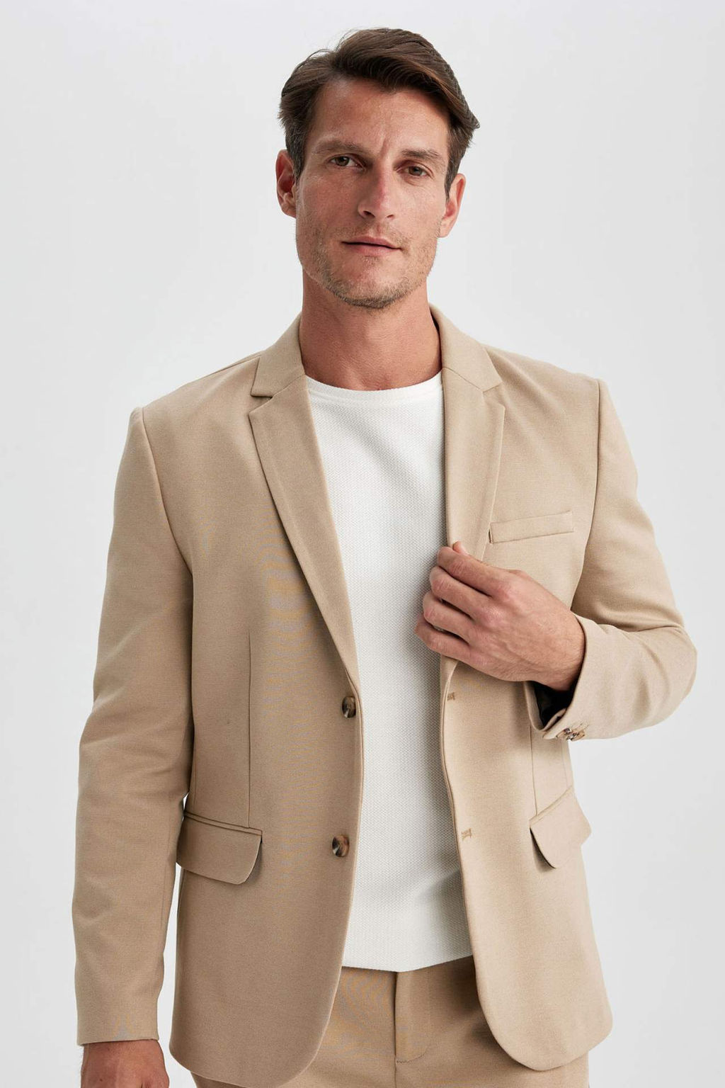 Modern Fit Ceket Yaka Dugmeli Blazer Ceket - Defacto фото 4