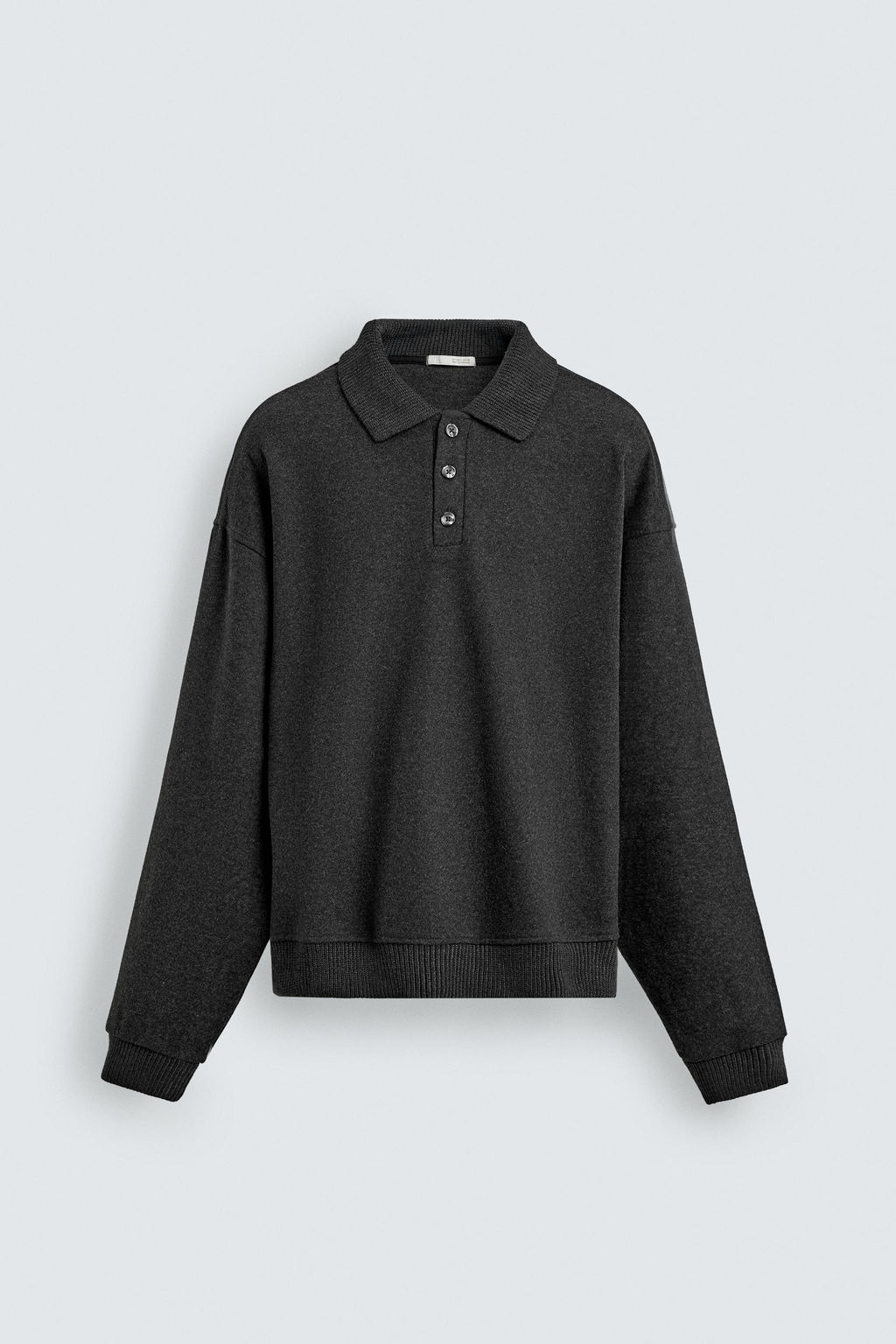 TEXTURED POLO SWEATSHIRT - Zara фото 15