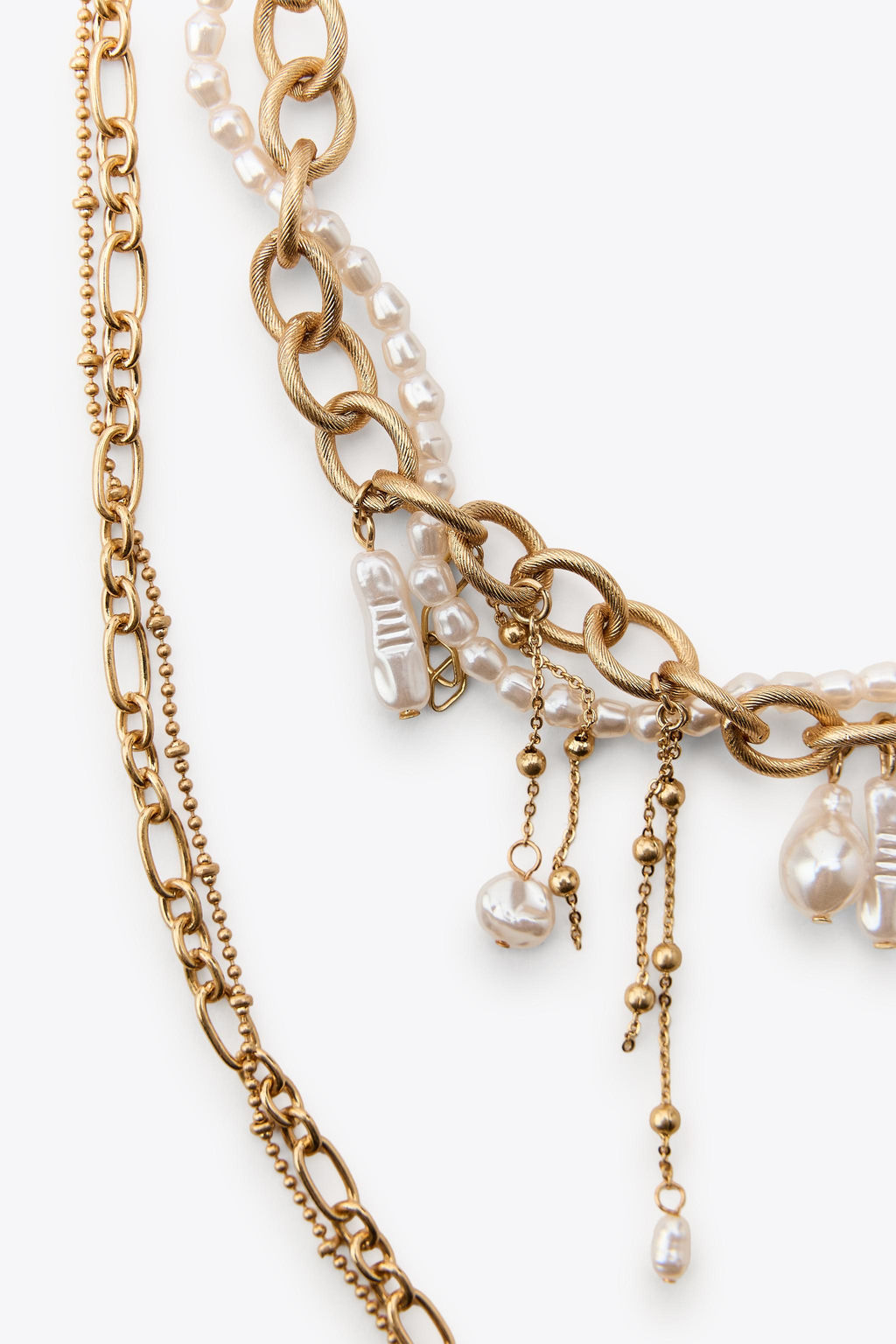 PACK OF 2 CHAIN AND PEARL NECKLACES - Zara фото 4