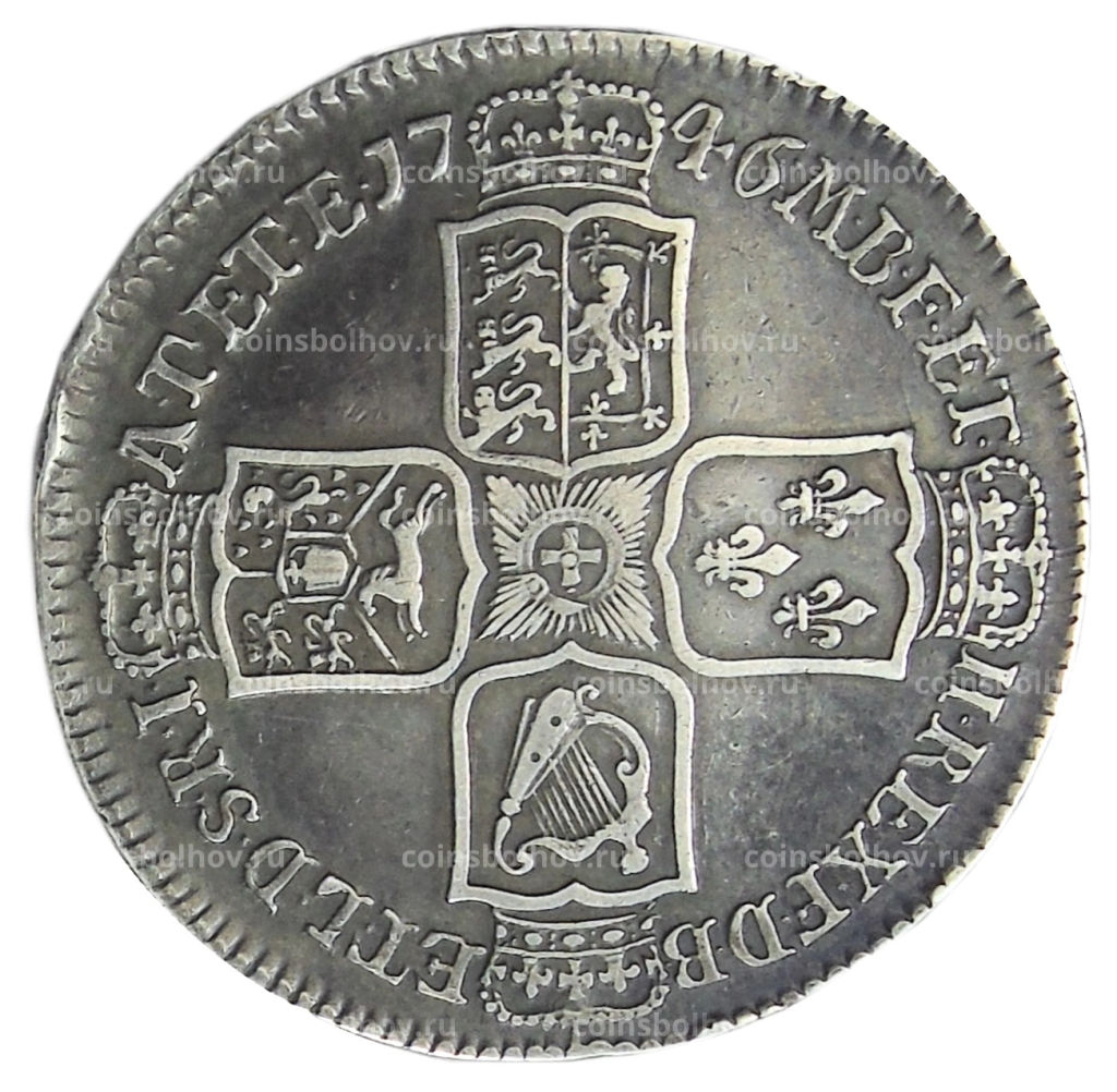 1/2 кроны 1746 года Великобритания  Георг II