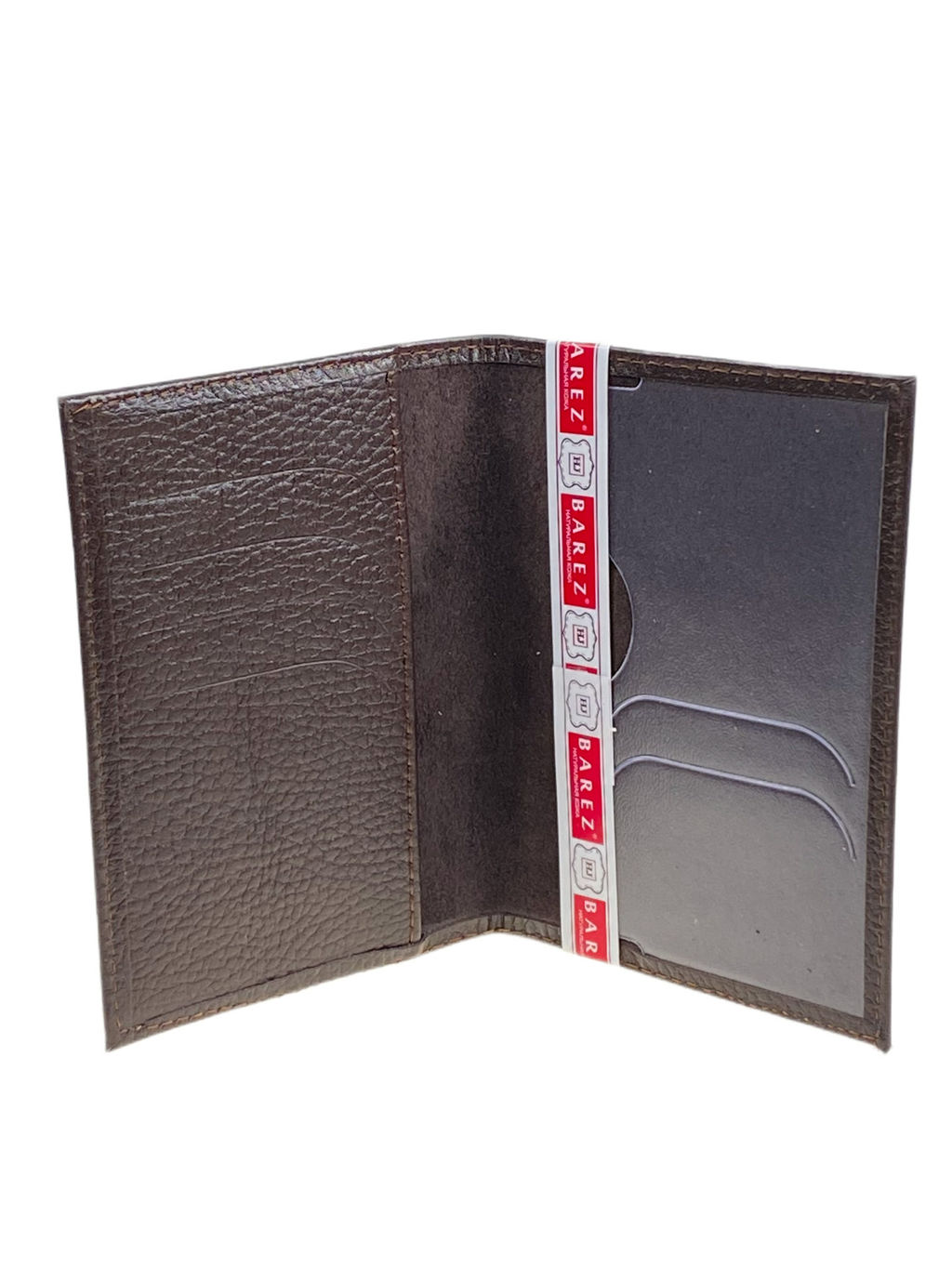 Обложка на паспорта из натуральной кожи, цвет шоколад - Greta фото 2
