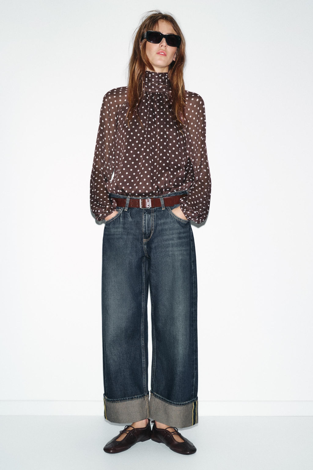 POLKA DOT BLOUSE WITH BOW - Zara фото 11