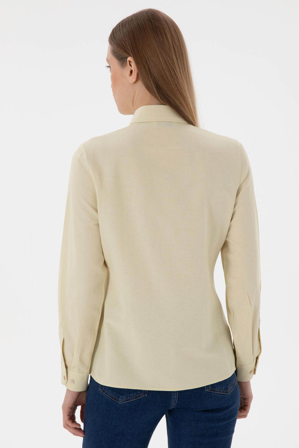 Kad_n A__k Haki Uzun Kollu Basic G_mlek Sepette S_rpriz _ndirim - U.s. polo assn фото 6