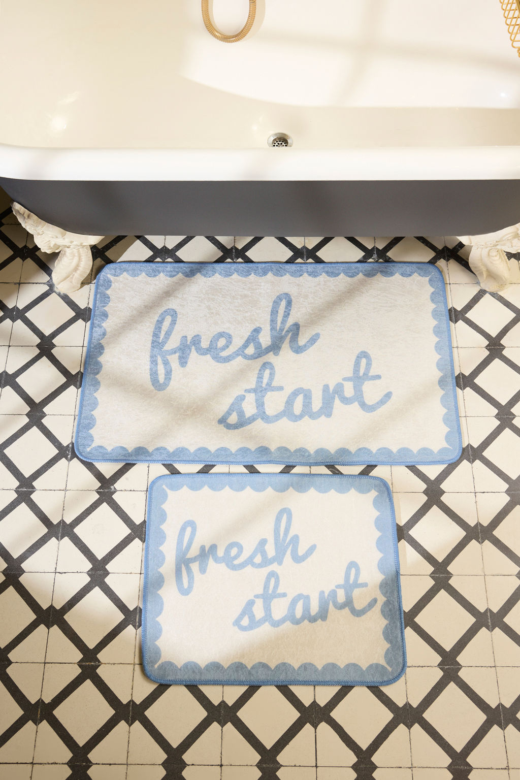 Trendyolmilla Home 2li Bask?l? Kayd?rmaz Tabanl? Banyo Paspas Seti TPHSS25BPS00006 фото 2