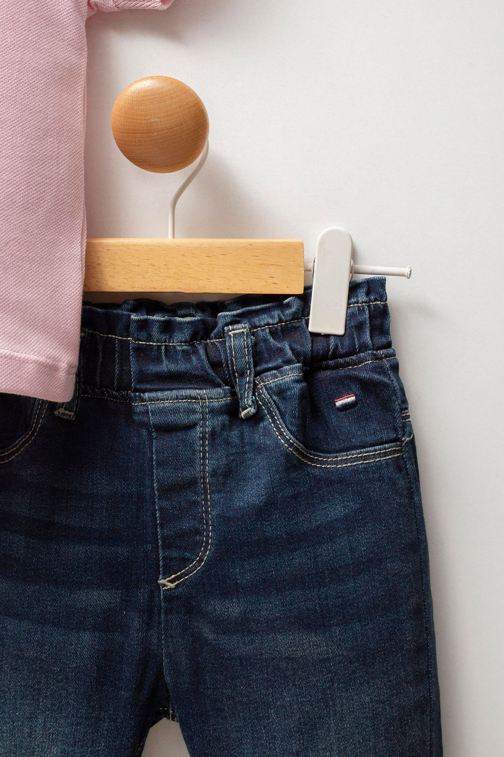 K_z Bebek Toz Pembe Polo Yaka Ti__rt Jean Pantolon Tak_m 2li - U.s. polo assn фото 4