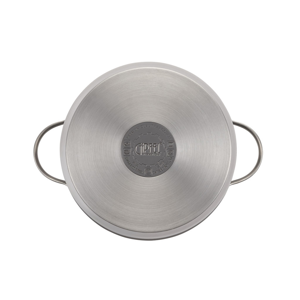 1370 GIPFEL Кастрюля VICTORY 24x15,5см/7,0л со стеклянной крышкой, с капсульным дном. Материал: нерж. сталь 18/10  фото 6