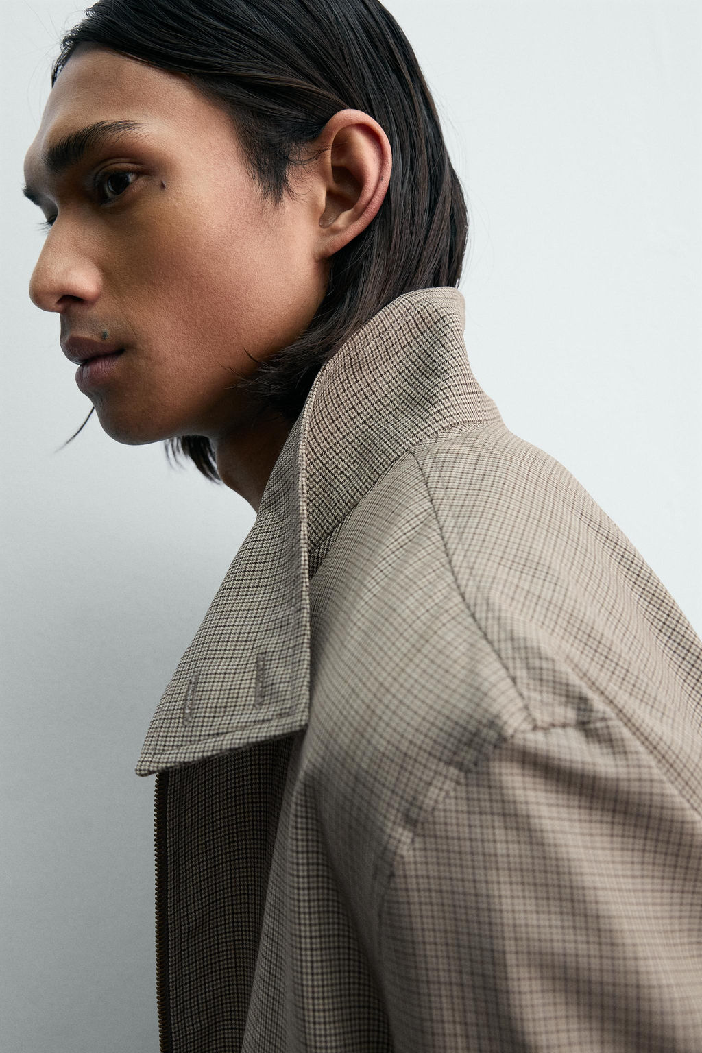 LIMITED EDITION RELAXED FIT HOUNDSTOOTH JACKET - Zara фото 5