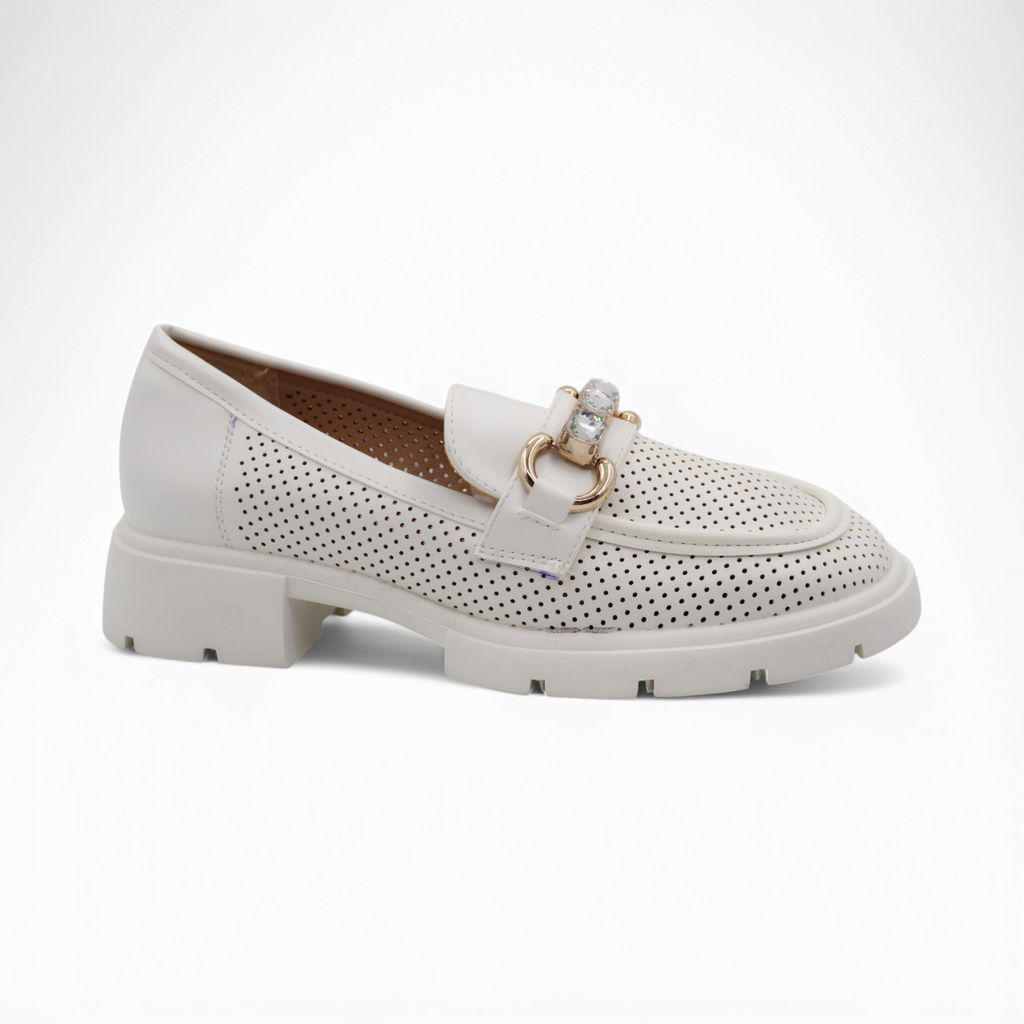 Лоферы женские 6-81 белые - Sport фото 2