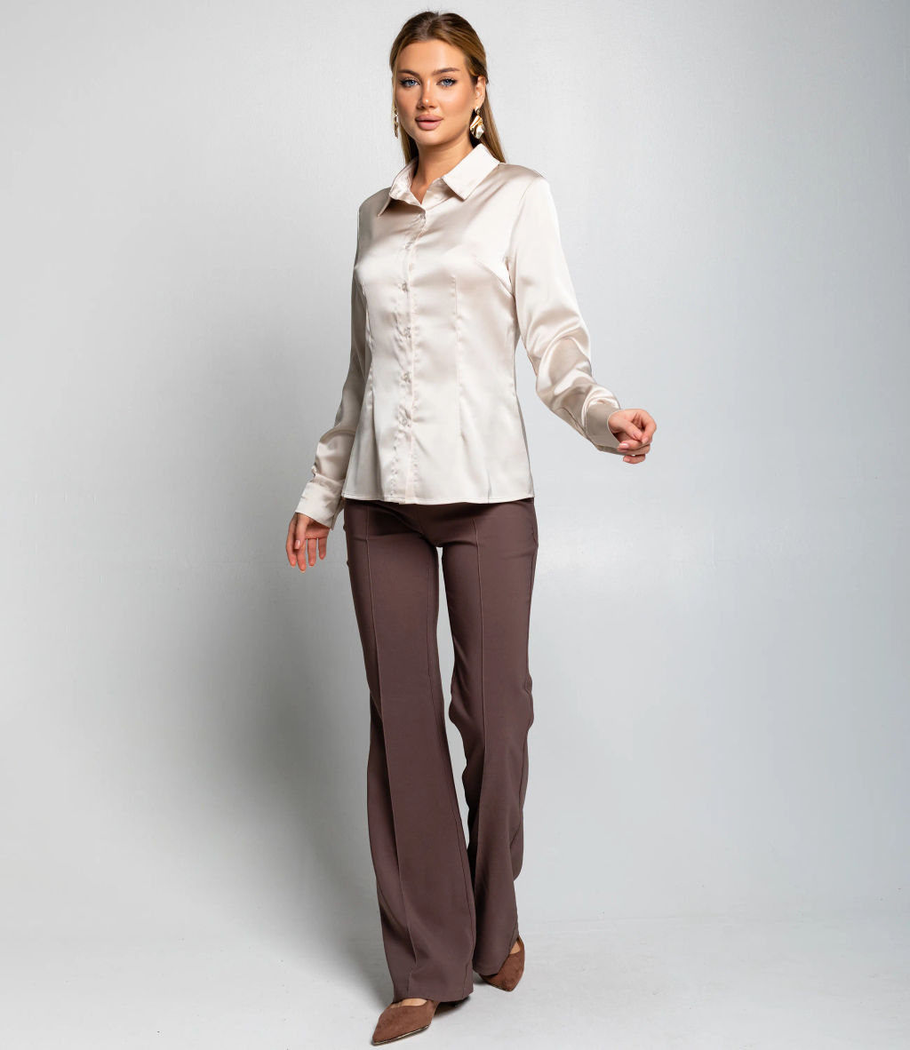 Блуза #ОКТ025022, светло-бежевый - Dommod фото 4