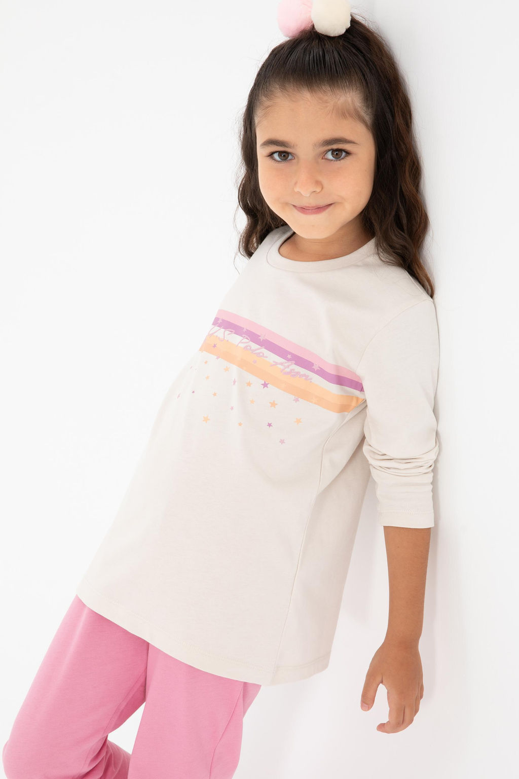 Бежевый пижамный комплект для девочки Неожиданная скидка в корзине - U.s. polo assn фото 7