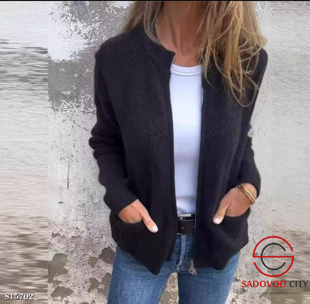Теплый вязаный кардиган на замке - Bruno фото 4
