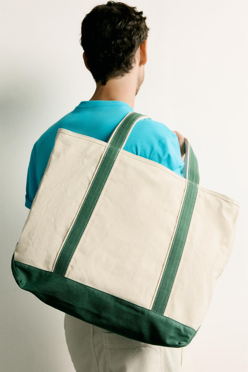 BOLSO SHOPPER TEJIDO / Blanco Crudo - Zara фото 2