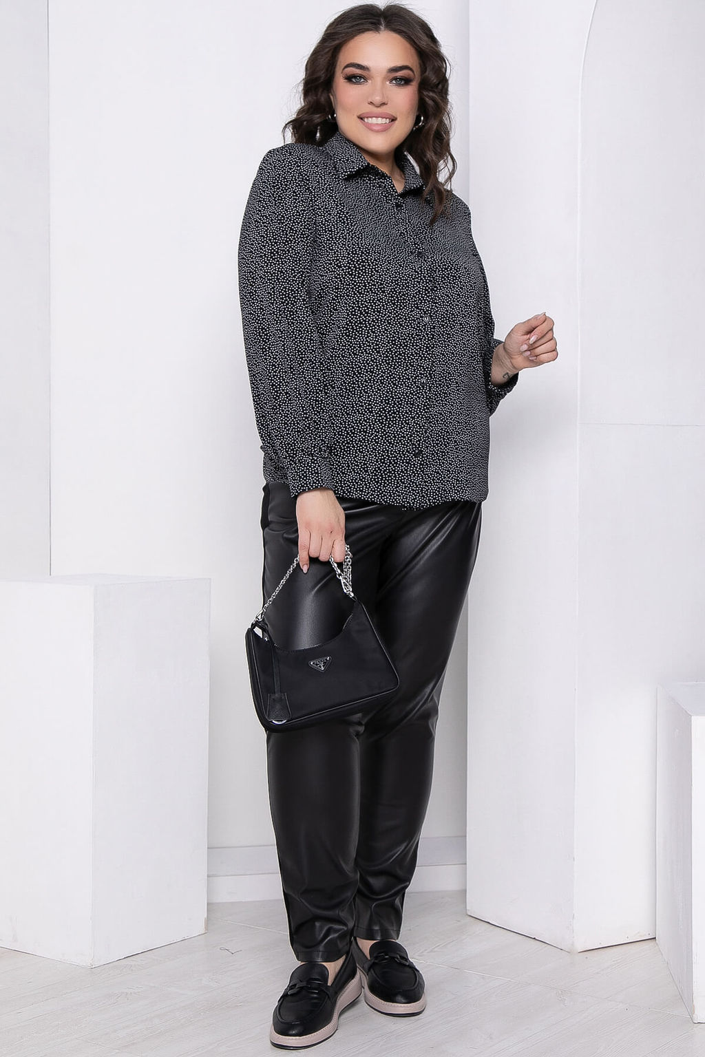 Блуза Алтея (черная) НЬЮ Б8598 - Lt collection фото 3