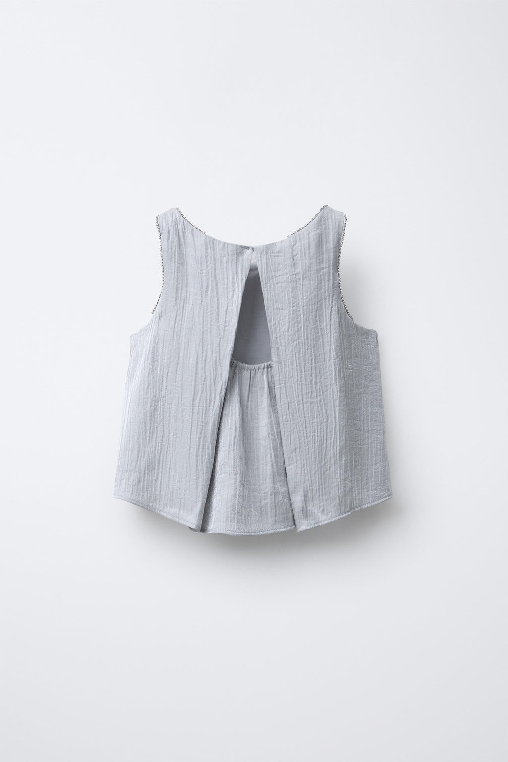 CRINKLE-EFFECT SATIN TOP - Zara фото 2