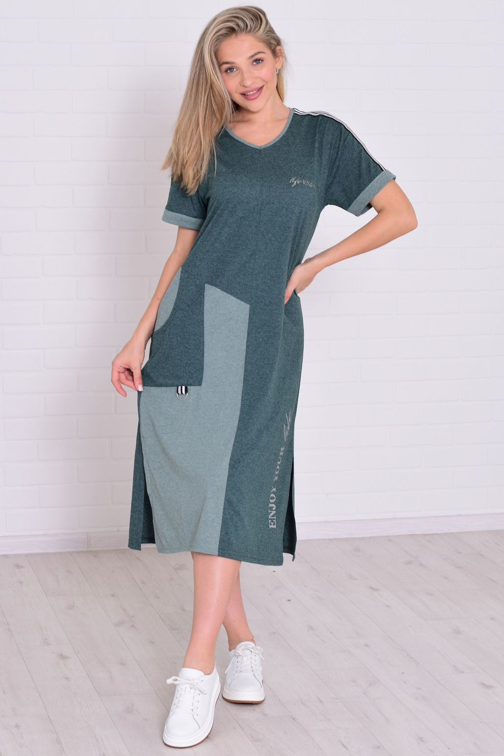 Платье женское 4-111а (изумруд)