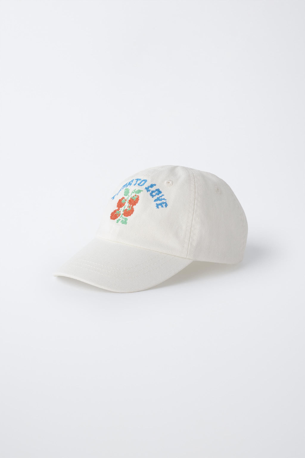 GORRA BORDADO TOMATE / Blanco - Zara фото 2