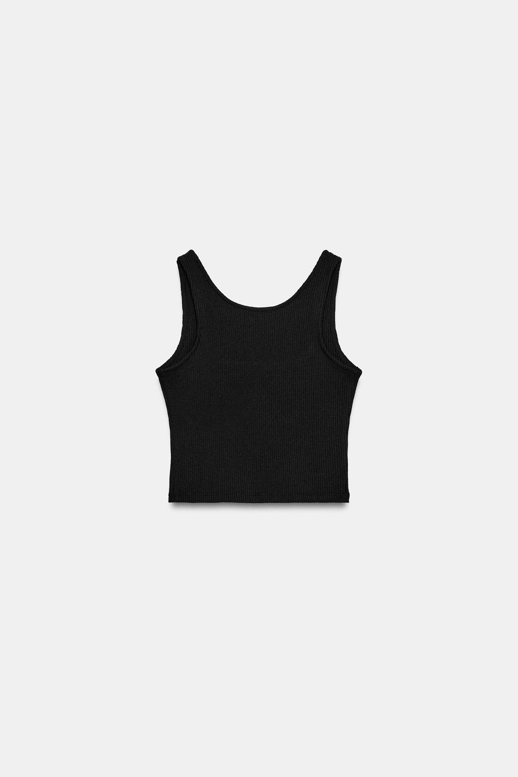 TOP CROP TIRANTES RIB / Negro - Zara фото 7