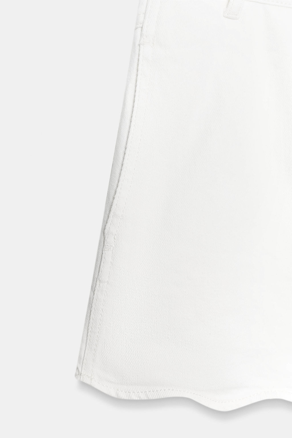FALDA PANTAL?N Z1975 DENIM BAJO ONDULADO / Blanco - Zara фото 11