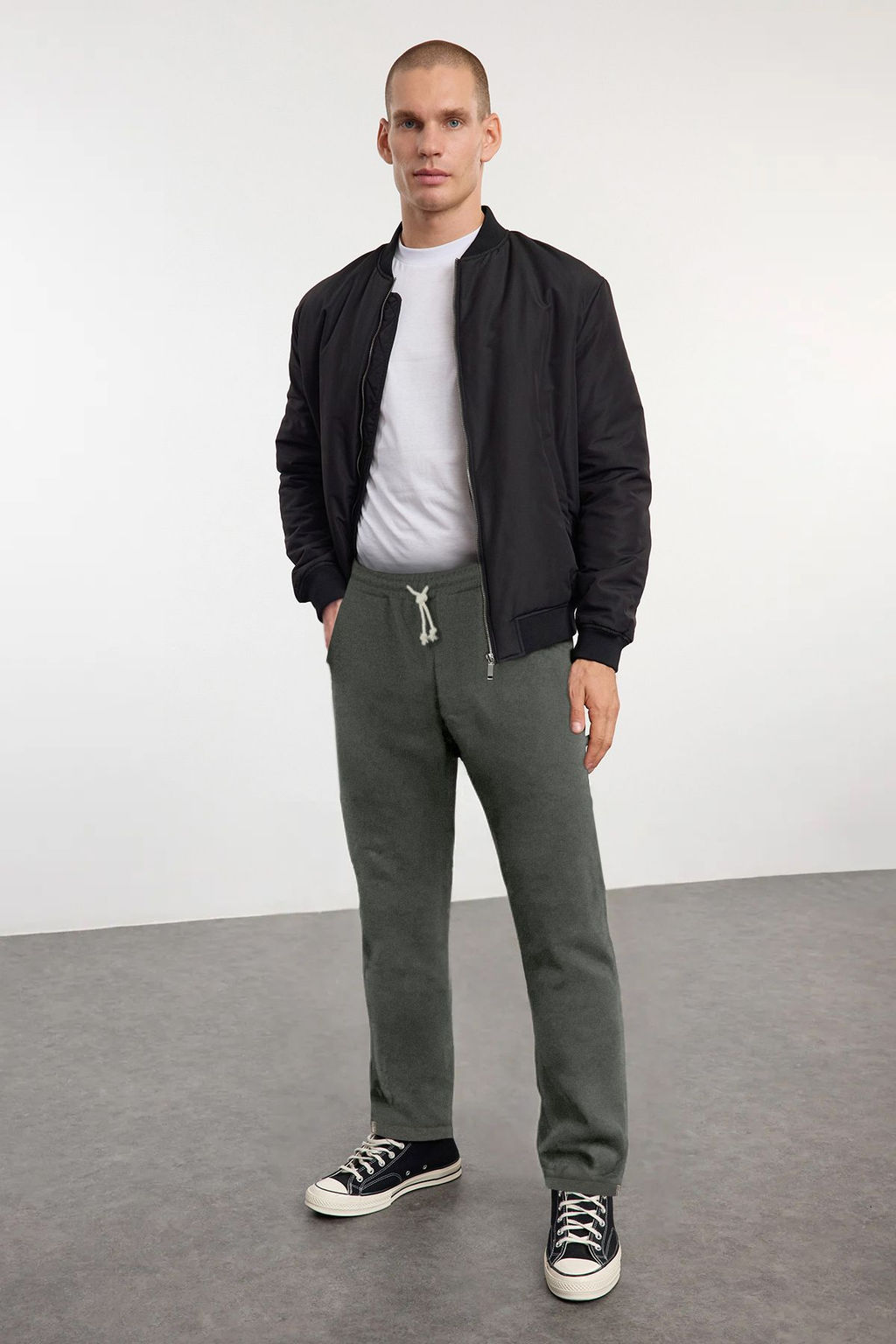 Haki Regular/Normal Kesim Pike Dokulu Kumas Duble Paca Esofman Alt? TMNAW25EA00011 - Trendyolmilla фото 7