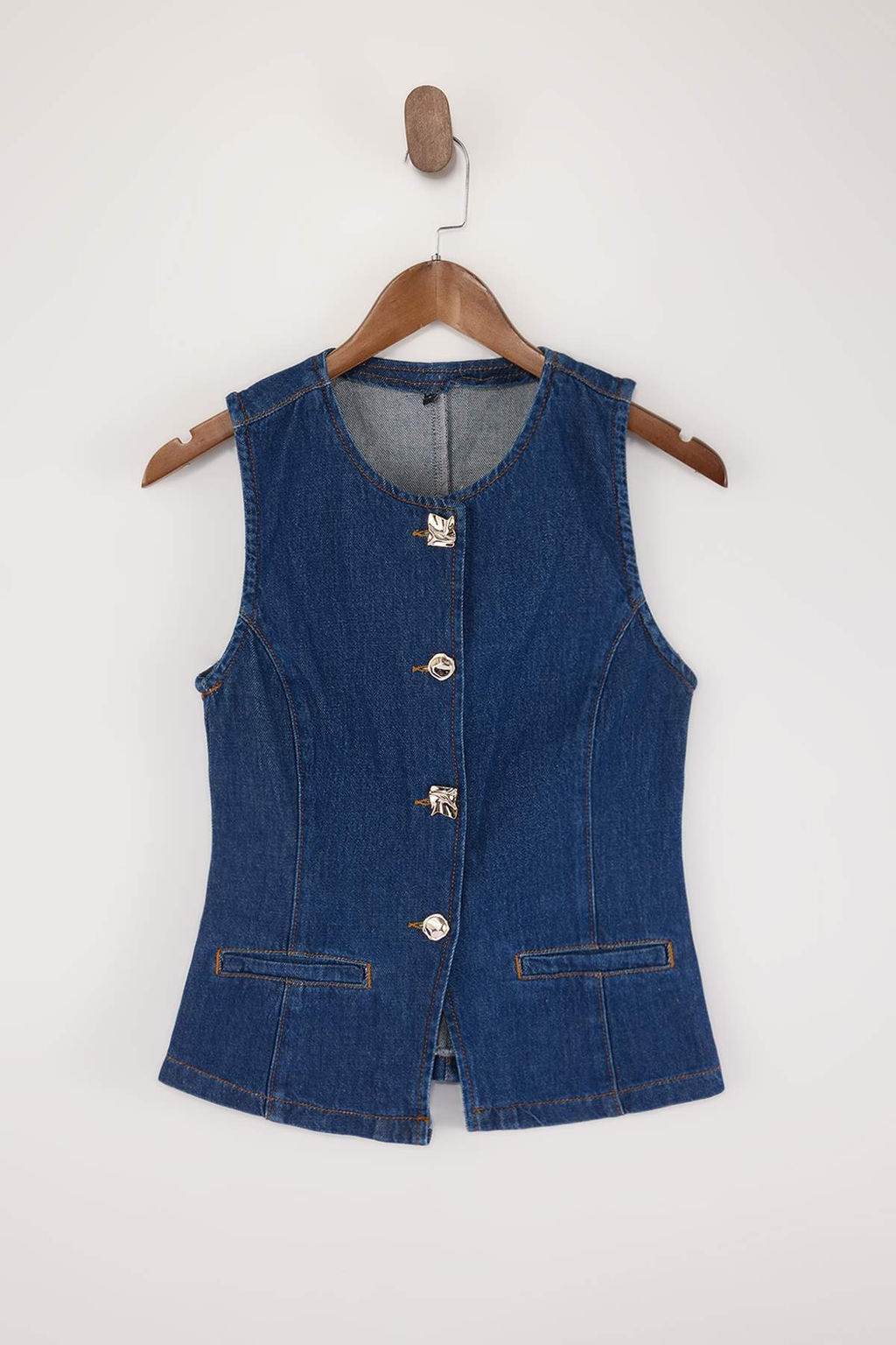 Mavi Fitted %100 Pamuklu Denim Yelek TWOSS26YE00037 - Trendyolmilla фото 5