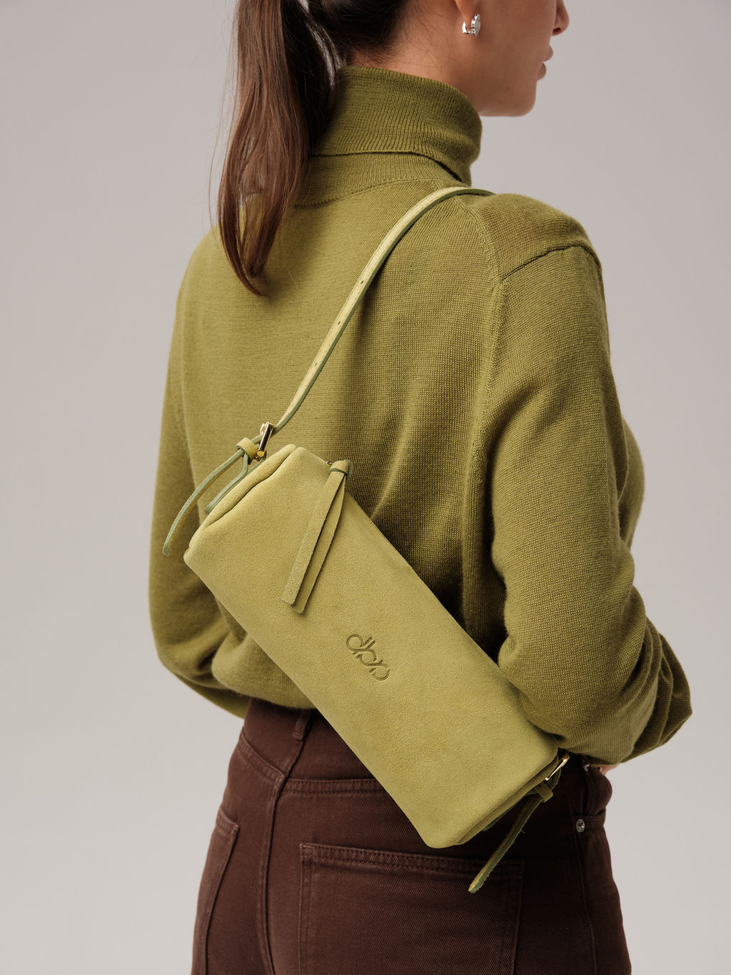 Замшевая сумка Tube DBR 31343 киви/велюр фото 2